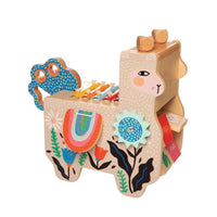 Manhattan Toy - Instrument en bois pour tout-petits Lama musical-1 jeu d'encoches et une planche à laver pour un son à cliquet