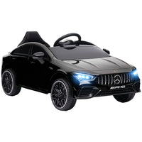 Qaba Mercedes-Benz AMG CLA 45 Licensed 12V Ride on Car - Black-Licensed Mercedes-Benz AMG CLA 45 design for authentic appeal 