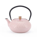 Minimal Enamelled Cast Iron Teapot - Sakura Pink - 0.6 L-Cast iron teapot polished by hand for smooth finishing