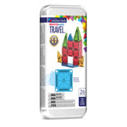 MAGNA-TILES mircoMAGS 26-Piece Travel Magnetic Construction Set -What’s Included: 26 mircoMAGS magnetic tiles, including: 4 Right Triangles, 4 Isosceles Triangles, 6 Equilateral Triangles, 12 Squares. The metal tin packaging provides both convenient storage and baseplate for builds on the go.  