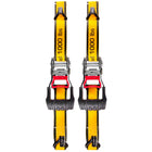 CAT 2-Piece Ratchet Tie Down Set with Soft Loops - 16' x 1-1/2"-Built in soft hook and rubber coated hooks help to prevent scratches, scuffs, or other damage to both your cargo, and your vehicle