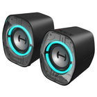 Hecate G1000II BT 5.4 Gaming Speaker with 2.5" Driver & Enhanced Bass USB-C AUX 9 Dynamic RGB Lighting Modes - Black-The racetrack-shaped port design inside the cabinet reduces wind noise and enhances low-frequency depth, delivering more precise positional audio and superior bass performance