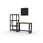 Cat RTA Garage Storage Cabinetry 3-Piece Set with 1 Wall, 48" Workbench and Shelf-Secure Locking Storage: Integrated 3-point locking system with key keeps tools, supplies, and equipment protected and organized.