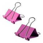JAM Paper Colourful Binder Clips Assortment - Medium & Large - Pink - 27 Pack-Binder clips' strong hold keeps stacks of loose paper securely fastened together, without the risk of slipping or falling out