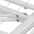 Modway Horizon Stainless Steel Twin Bed Frame - White-Weight Capacity To 1300 lb