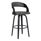 Armen Living - Shelly Tabouret de Bar Pivotant de 66 cm de Hauteur de Comptoir en Similicuir Gris et Bois Noir-Il n’est pas toujours facile de concevoir l’assise parfaite pour nos clients, mais nous recherchons constamment des idées innovantes pour offrir la meilleure expérience utilisateur.

En intégrant ces fonctionnalités, nous visons à dépasser vos attentes et à vous garantir un confort optimal.

La fonction pivotante fluide à 360 degrés permet une mobilité maximale, tandis que son mécanisme de rotation