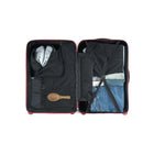 Reebok GO Collection Hardside Carry-on Luggage - Red-8 double 360-degree spinner wheels for precise control and smooth, quiet rolling