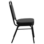 Flash Furniture HERCULES Trapezoidal Back Stacking Banquet Chair in Black Vinyl - Black Frame-Black Vinyl Upholstery