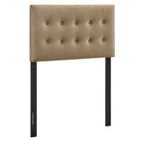 Modway Emily Stain-Resistant Performance Velvet Twin Size Headboard - Taupe-Stain-Resistant Performance Velvet