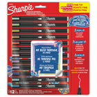 Sharpie Creative Water-Based Acrylic Paint Markers - Fine Tip - Earth Tones - Set of 12-Creative acrylic markers with a paint-like ink that won't bleed through paper