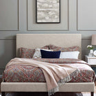 Modway Taylor Upholstered Linen Fabric Full/Queen Headboard - Beige-Fiberboard and Plywood Frame