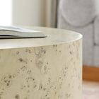 Modway - Cosmos Rond de 35 po Table basse en bois de burl - Burl blanchi-Adaptable Placement