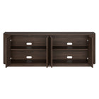 Hudson&Canal Canton TV Stand for TV's up to 75" - Alder Brown-Clean with a soft, dry cloth and no harsh chemicals or abrasive cleaning materials