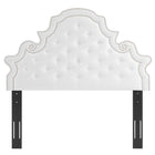 Modway Diana Tufted Performance Velvet Twin Headboard - White-Multiple Mounting Positions
