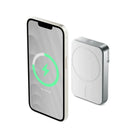 ALOGIC Matrix Universal Magnetic 5000mAh Power Bank - White-MagSafe & Qi Charging Capable