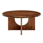 Modway Rivian Round 34" Coffee Table - Walnut-Weight Capacity: 176 lb