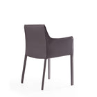 Manhattan Comfort Paris 21.65" Modern Leatherette Upholstered Dining Armchair - Grey-Delivered to you Fully Assembled! No Assembly Required