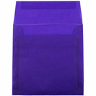 JAM Paper - Enveloppes d'invitation carrées en vélin translucide - 6 po x 6 po - Bleu primaire - 25/paquet (PACV517)-Quantité : 25 enveloppes par paquet