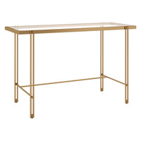 Hudson&Canal Inez 48" Desk - Brass-A modern contemporary design for your entryway, living room, den, and more