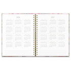Orange Circle Studio Birds & Blooms Extra-Large Spiral Weekly/Monthly Planner -  8.5" x 11" - Assorted Colours - Bilingual-Lies flat for ease of writing