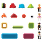 Picasso Tiles Hedgehog Building Blocks - 116-Piece Set-A 30 builds idea booklet included