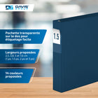 Davis Group Super économie, Reliure à anneaux en “D” inclinés 1.5 po, paquet de 6 – Bleu Marine-Anneau En D, Non Verrouillable