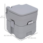Outsunny Portable Toilet for Adults-Detachable holding tank, easy to separate and transport
