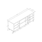 Manhattan Comfort Brighton 60" Modern TV Stand - Beige-30 Day Limited Manufacturer's Warranty