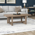 Hudson&Canal Breslow 47"W Rectangular Coffee Table - Antiqued Grey Oak-Features easy assembly