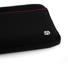 Vangoddy Neoprene 17" Laptop Protective Sleeve Case with Extra Pocket - Black/Pink-Versatile Compatibility. Fits laptops and ultrabooks up to 17.3 inches from various brands.