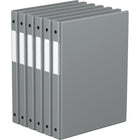 Davis Group Premium Economy Binder - Round Ring - 5/8" - Grey - 6 Pack-3 Ring Binder