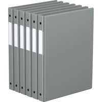 Davis Group Premium Economy Binder - Round Ring - 5/8" - Grey - 6 Pack-3 Ring Binder