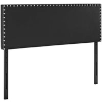 Modway Phoebe Upholstered Vinyl King Headboard - Black-Fine Vinyl Upholstery