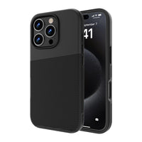 AXS PROTech Plus Dual-Layered Anti-Shock Sleek Case for Apple iPhone 16 Pro - Black-Drop resistant up to 10 feet