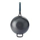 Tramontina - Ember Wok ouvert en acier au carbone de 12,5 po – Finition huilée naturelle – Poignée en silicone amovible-Compatible avec les plaques à gaz, électriques et en verre céramique