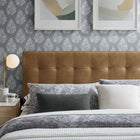 Modway Lily Vegan Leather Queen Size Headboard - Toast-Dense Foam Padding