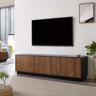 Modway Holden 63" TV Stand - Black Walnut-Push-to-Open Cabinetry
