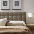 Modway Lily Upholstered Queen Size Headboard - Taupe-Dense Foam Padding
