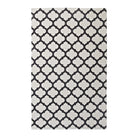 Modway Lida Moroccan Trellis Area Rug - 8 ft W x 10 ft L - Ivory/Charcoal-Moroccan Trellis Area Rug