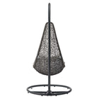 Modway - Abate Rotin en osier Terrasse extérieure Chaise à balançoire - Gris blanc-Capacité de poids : 264 livres
