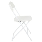 Flash Furniture – Chaise pliante série HERCULES de qualité supérieure en plastique d’une capacité de 800 lb, blanc, 10/paquet-Capacité de poids de 650 lb
