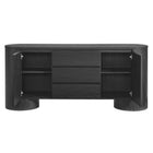 Modway Duval 71" Rounded Sideboard Storage Cabinet - Black-Assembly Required