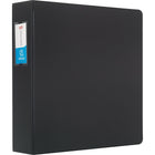 Staples® – Reliure standard avec porte-étiquette et anneaux en D, 2 po, noir-Anneaux sans interstice permettant de facilement tourner les pages 