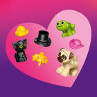 LEGO Friends Pet Accessories Van-Includes hats for the pets: a rain hat, cowboy hat, top hat and flower crown
