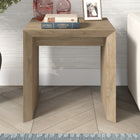 Hudson&Canal - Table d'appoint rectangulaire Oswin de 56 cm de largeur, , en chêne gris vieilli-Nettoyer avec un chiffon doux et sec, sans produits chimiques agressifs ni produits de nettoyage abrasifs