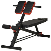 Soozier Adjustable Weight Bench - Black and Red-Doubles as an AB bench and a dumbbell bench 