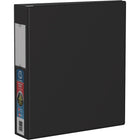 Avery® - Reliure robuste à anneaux en D à pression simple, 2 po, noire-Les anneaux sans espace Gap Free emp&ecirc;chent les pages de tomber et sont montés par l'arrière pour permettre aux feuilles de reposer à plat  