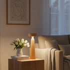 Decent Living Wooden Tower LED Table Lamp-Dimmable energy saving LED bulb