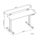 Uplite Electric Height Adjustable Standing Desk with Adjustable Shelf Desktop - Brown-Anti-Collision Function: Protecting the desk from accidental collision while rising up and down
