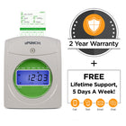uPunch Non-Calculating Punch Clock With Cards, Keys, Rack & Ribbons-Two Year Manufactruer Warranty
